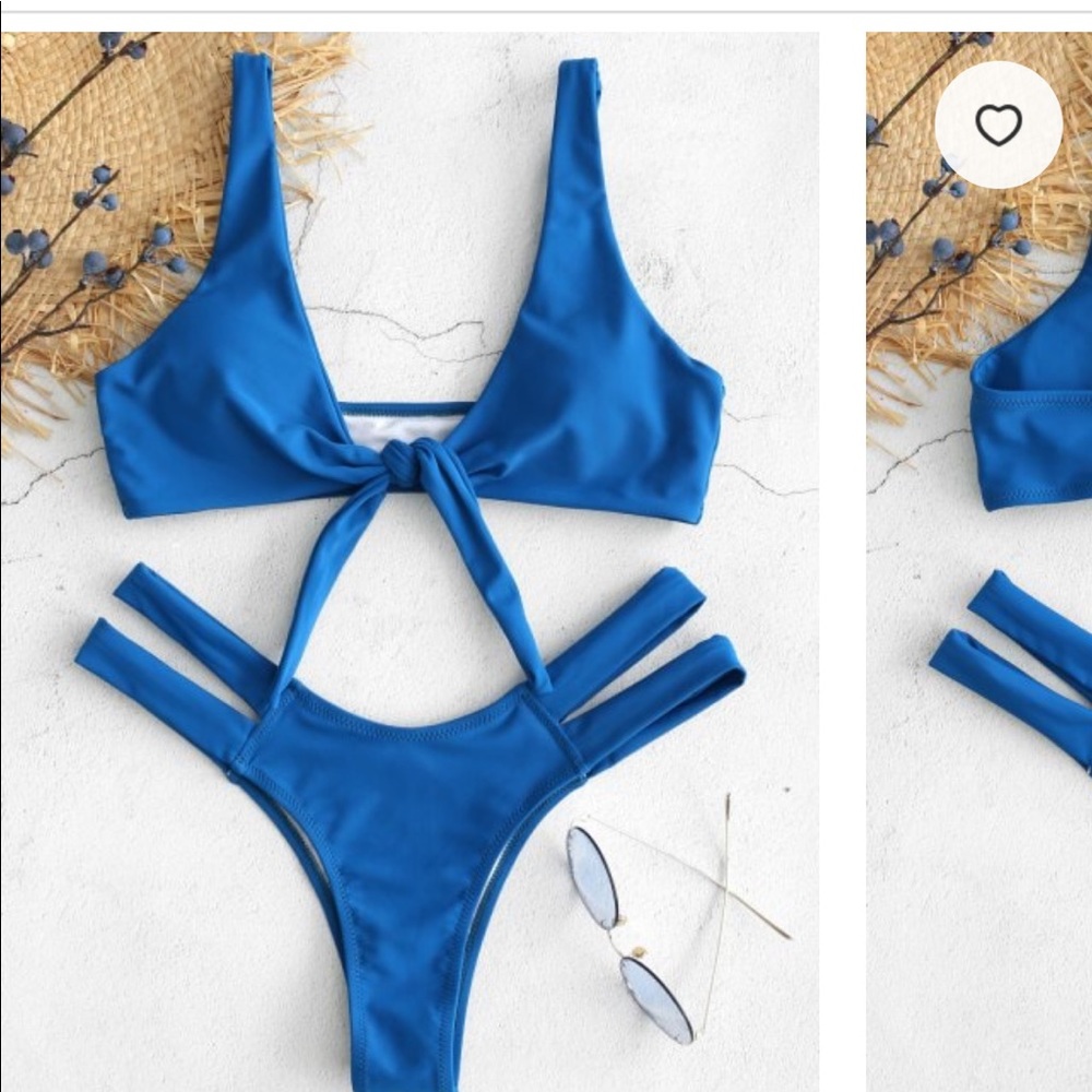 Sexy sapphire blue bathing suit